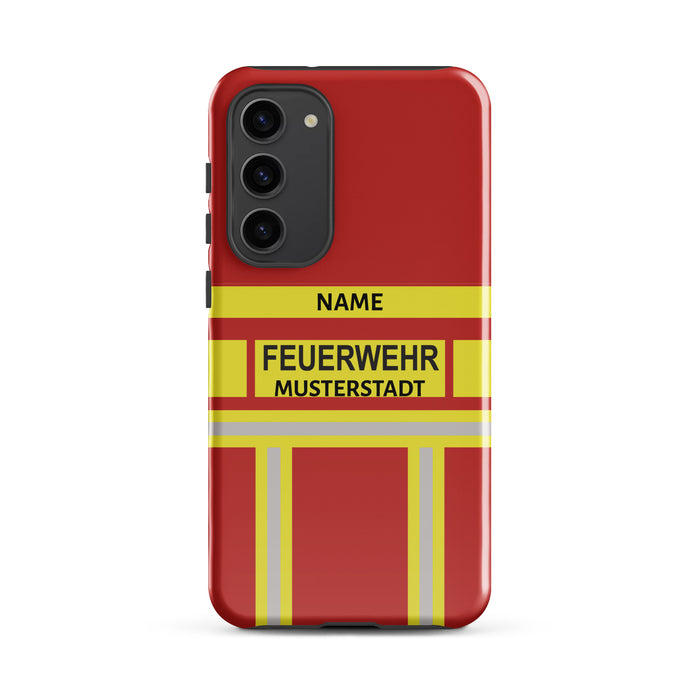 Feuerwehr Handyhülle Samsung® Hardcase Rot/Gelb