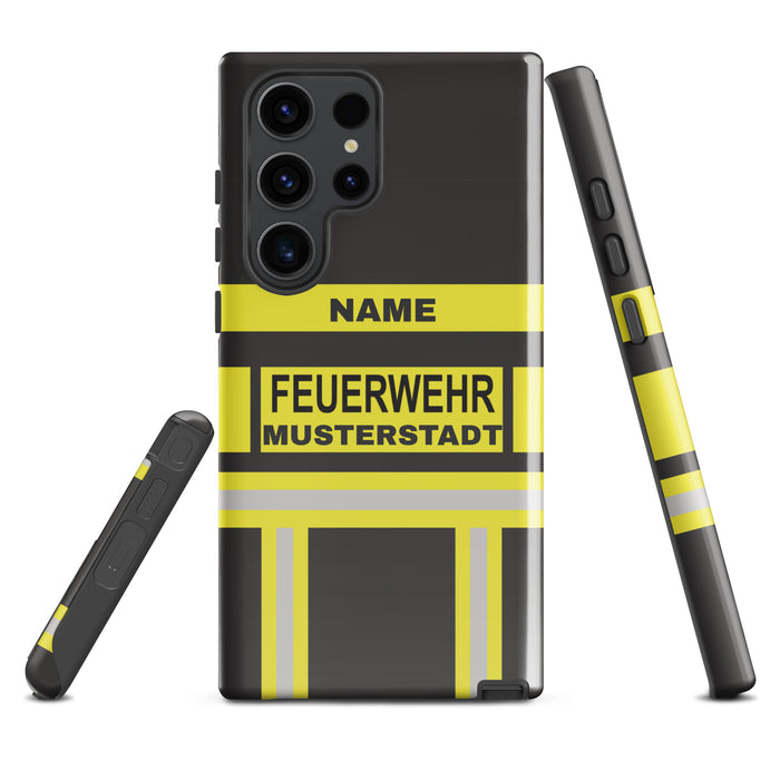 Feuerwehr Handyhülle Samsung® Hardcase Schwarz/Gelb