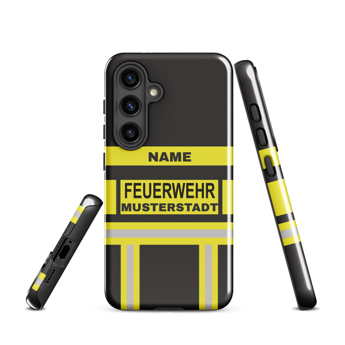 Feuerwehr Handyhülle Samsung® Hardcase Schwarz/Gelb