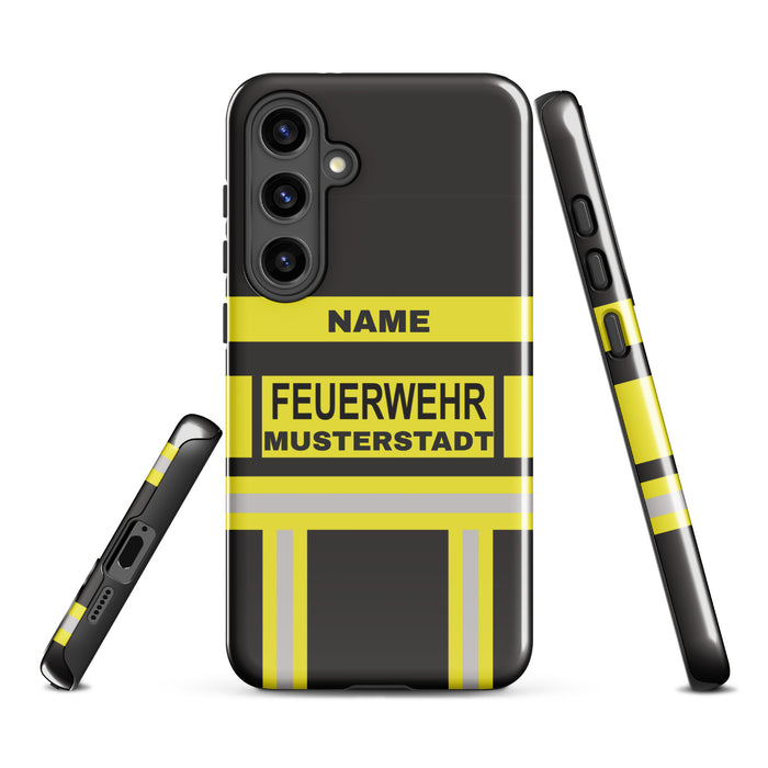 Feuerwehr Handyhülle Samsung® Hardcase Schwarz/Gelb