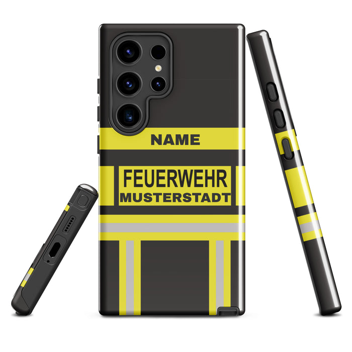 Feuerwehr Handyhülle Samsung® Hardcase Schwarz/Gelb