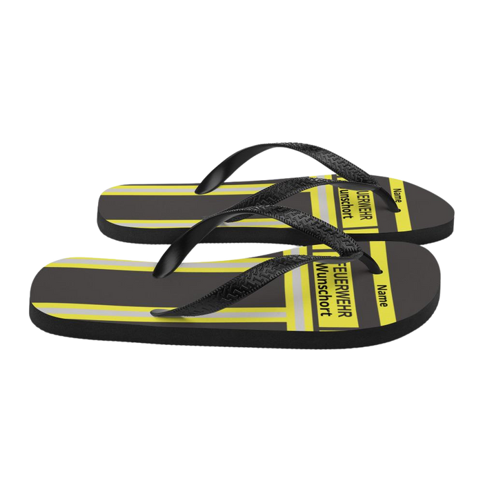 Feuerwehr Flip Flops - Schwarz/Gelb