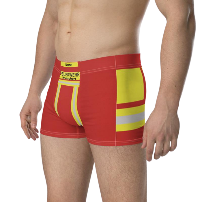 Feuerwehr Boxershort- Rot/Gelb