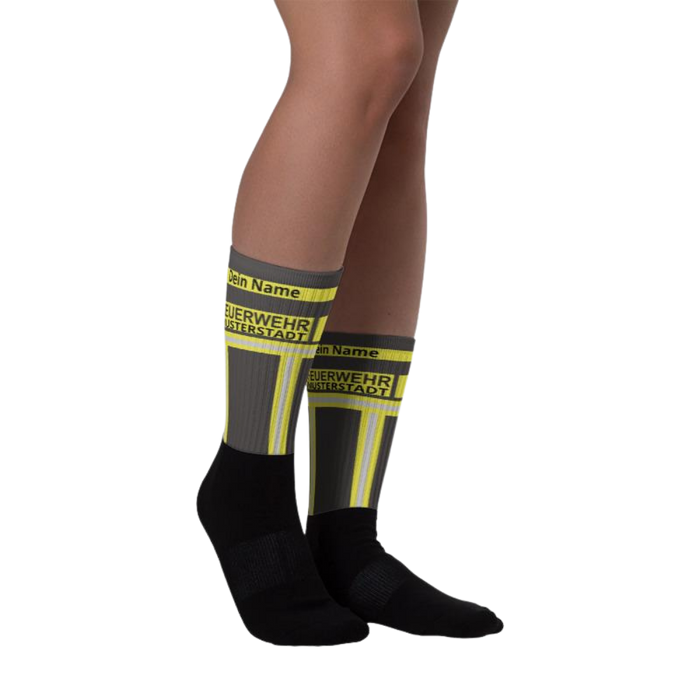 Feuerwehr Socken Schwarz/Gelb