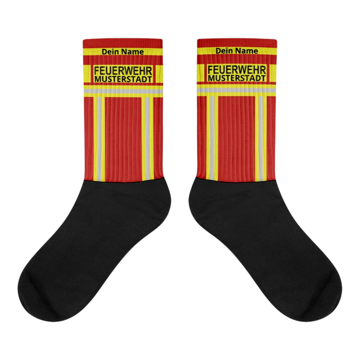 Feuerwehr Socken Rot/Gelb