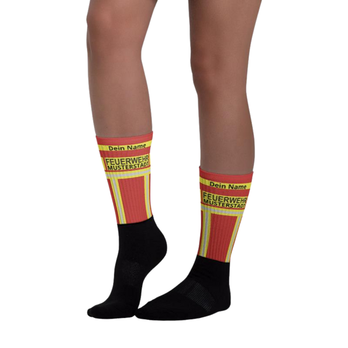 Feuerwehr Socken Rot/Gelb