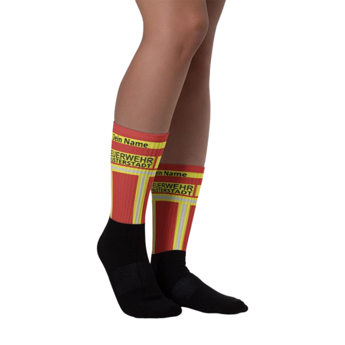 Feuerwehr Socken Rot/Gelb