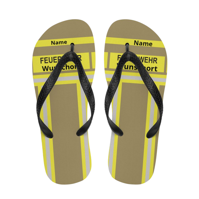 Feuerwehr Flip Flops - Gold/Gelb