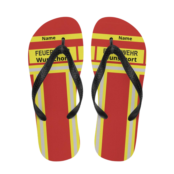 Feuerwehr Flip Flops - Rot/Gelb