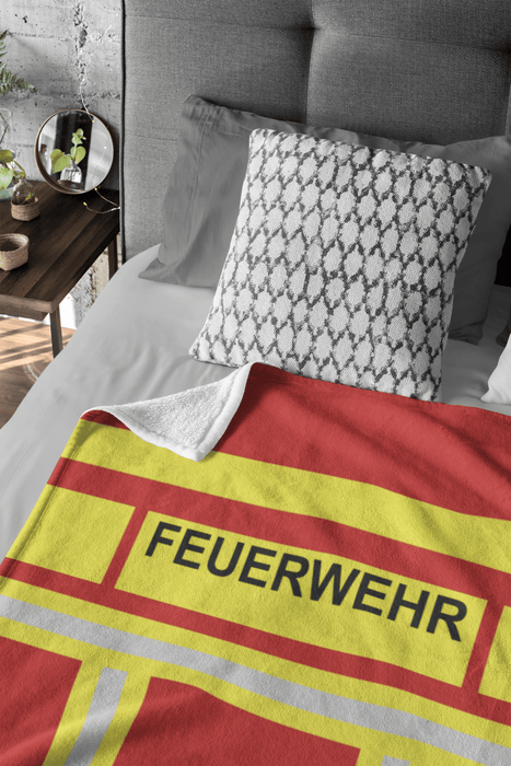 Feuerwehr Decke - Rot/Gelb