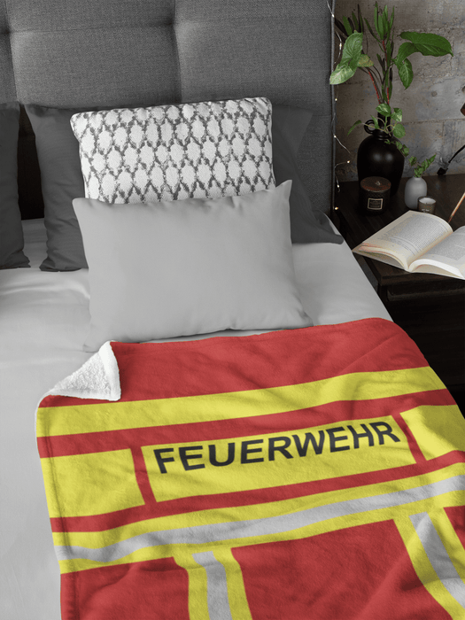 Feuerwehr Decke - Rot/Gelb