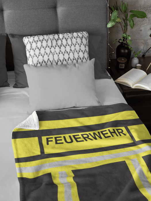 Feuerwehr Decke - Schwarz/Gelb