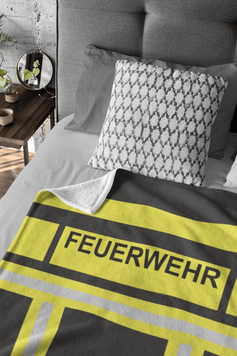 Feuerwehr Decke - Schwarz/Gelb