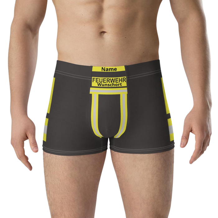 Feuerwehr Boxershort - Schwarz/Gelb