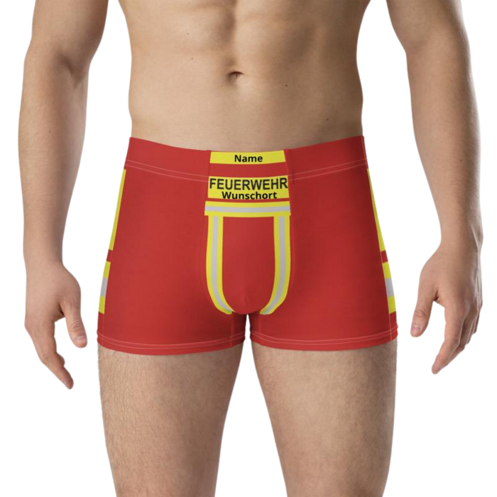 Feuerwehr Boxershort- Rot/Gelb
