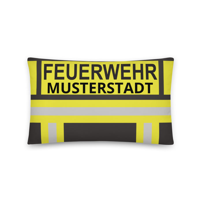 Feuerwehr Basic-Kissen - Schwarz/Gelb