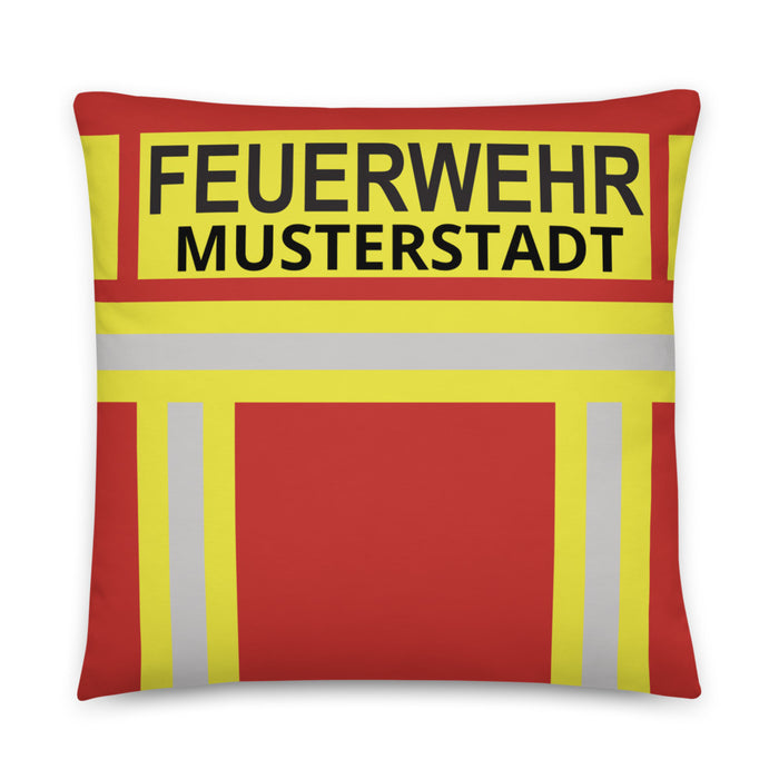 Feuerwehr Basic-Kissen - Rot/Gelb