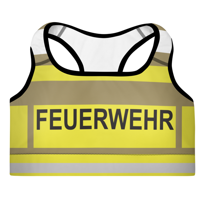 Gepolsterter Feuerwehr Sport-BH - Gold/Gelb