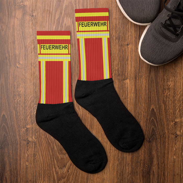 Feuerwehr Socken Rot/Gelb
