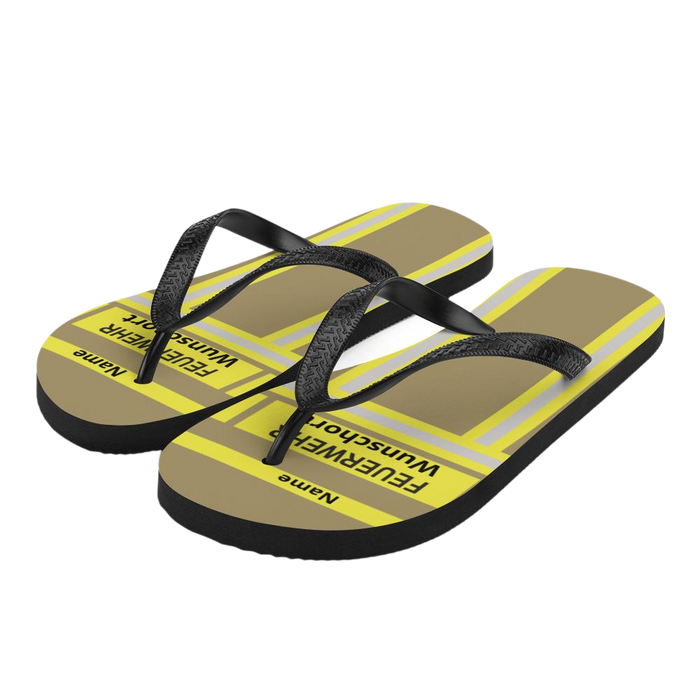 Feuerwehr Flip Flops - Gold/Gelb