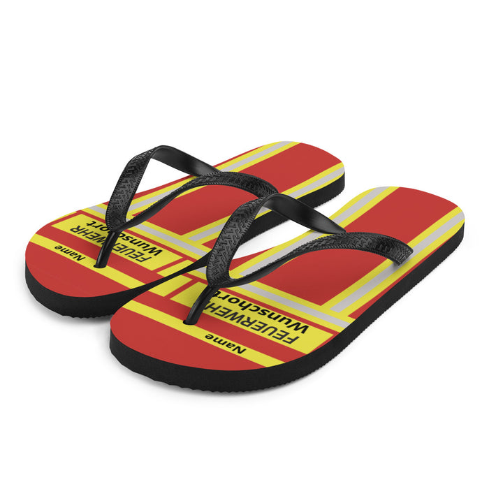 Feuerwehr Flip Flops - Rot/Gelb