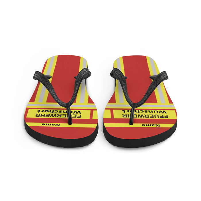 Feuerwehr Flip Flops - Rot/Gelb