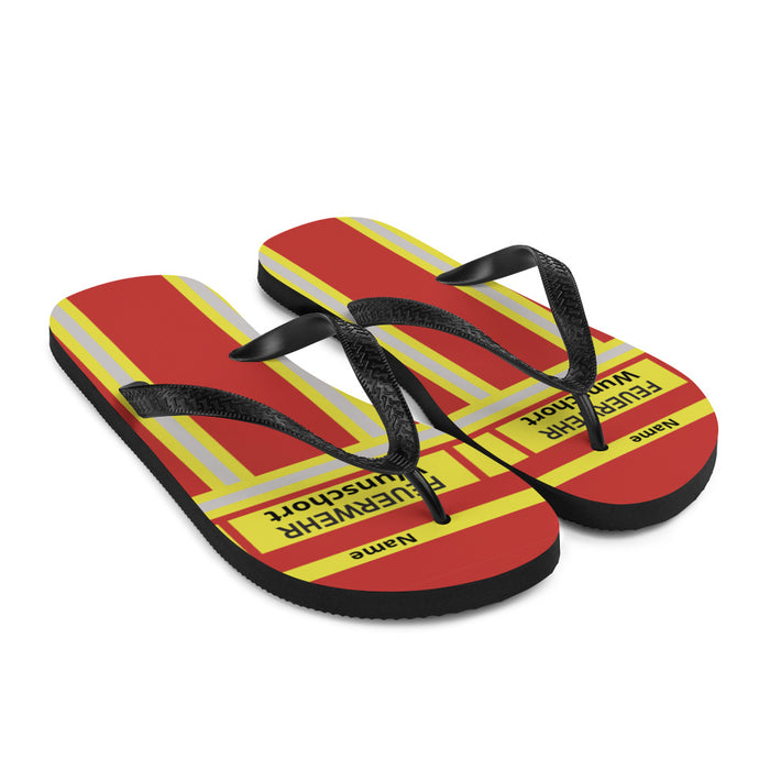Feuerwehr Flip Flops - Rot/Gelb