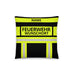 Feuerwehr Basic-Kissen – Personalisiert mit Name & Wunschort (Schwarz/Leuchtgelb) – Bild 3