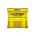 Feuerwehr Basic-Kissen – Personalisiert mit Name & Wunschort (Gold/Gelb) – Bild 3
