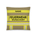 Feuerwehr Kissen in Gold/Gelb mit Feuerwehr-Motiv