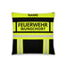 Feuerwehr Basic-Kissen – Personalisiert mit Name & Wunschort (Schwarz/Leuchtgelb) – Bild 2