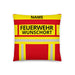 Feuerwehr Basic-Kissen – Personalisiert mit Name & Wunschort (Rot/Gelb) – Bild 2