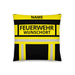Feuerwehr Basic-Kissen – Personalisiert mit Name & Wunschort (Schwarz/Gelb) – Bild 2