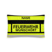 Feuerwehr Basic-Kissen – Personalisiert mit Name & Wunschort (Schwarz/Leuchtgelb) – Bild 5