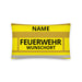 Feuerwehr Basic-Kissen – Personalisiert mit Name & Wunschort (Gold/Gelb) – Bild 5