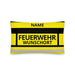 Feuerwehr Basic-Kissen – Personalisiert mit Name & Wunschort (Schwarz/Gelb) – Bild 5