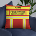 Feuerwehr Kissen in Rot/Gelb im Wohnzimmer