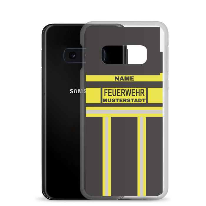 Feuerwehr Handyhülle Samsung® Transparent Schwarz/Gelb