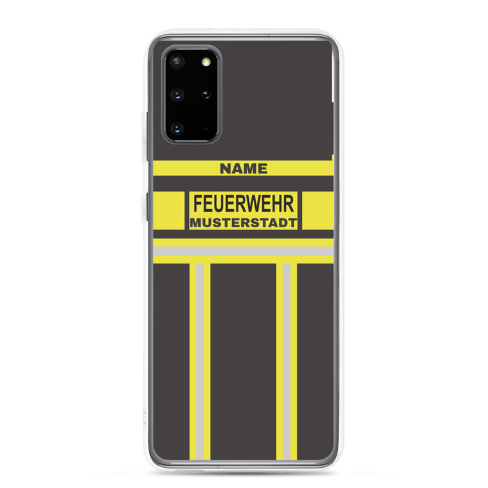 Feuerwehr Handyhülle Samsung® Transparent Schwarz/Gelb