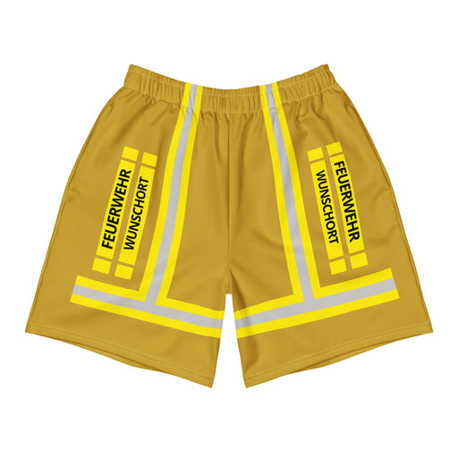 Feuerwehr Badehose – Personalisiert mit Wunschort (Gold/Gelb) – Bild 1