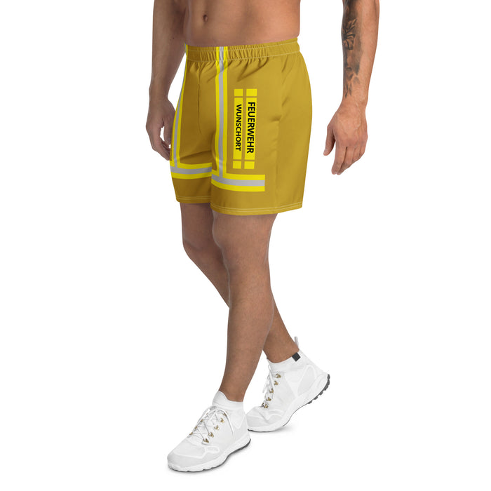 Feuerwehr Badehose – Personalisiert mit Wunschort (Gold/Gelb) – Bild 3