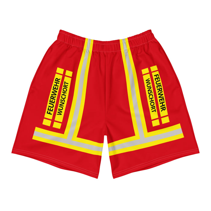 Feuerwehr Badehose – Personalisiert mit Wunschort (Rot/Gelb) – Bild 1