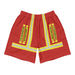 Feuerwehr Badehose Rot mit Wunschort, personalisiert – Vorderansicht