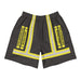 Feuerwehr Badehose Schwarz mit Wunschort, personalisiert – Vorderansicht