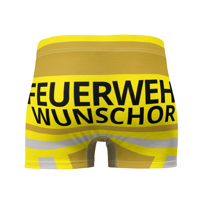 Feuerwehr Boxershort – Personalisiert mit Name & Wunschort (Gold/Gelb) – Bild 6