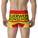 Feuerwehr Boxershort – Personalisiert mit Name & Wunschort (Rot/Gelb) – Bild 5
