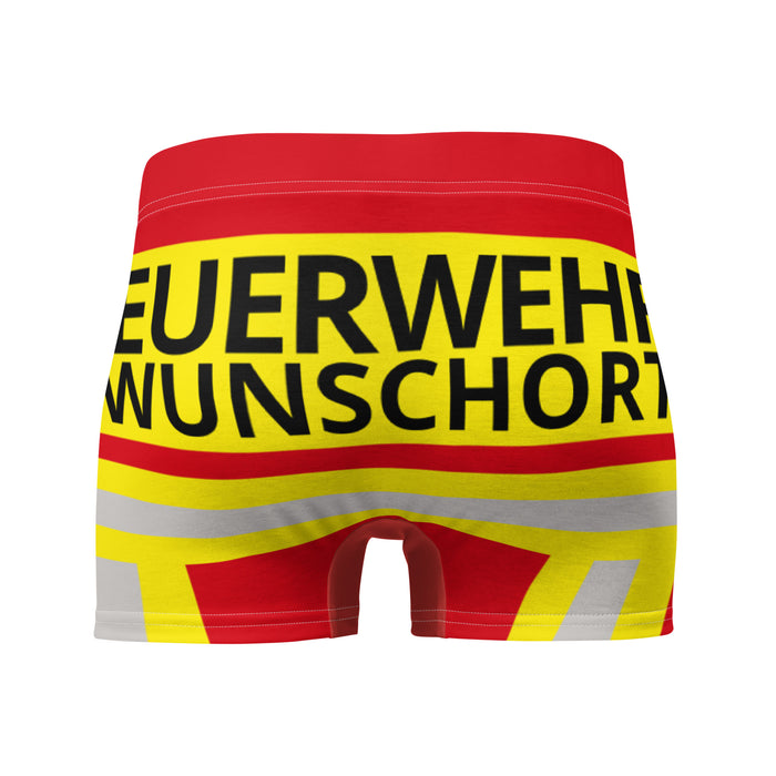 Feuerwehr Boxershort – Personalisiert mit Name & Wunschort (Rot/Gelb) – Bild 6