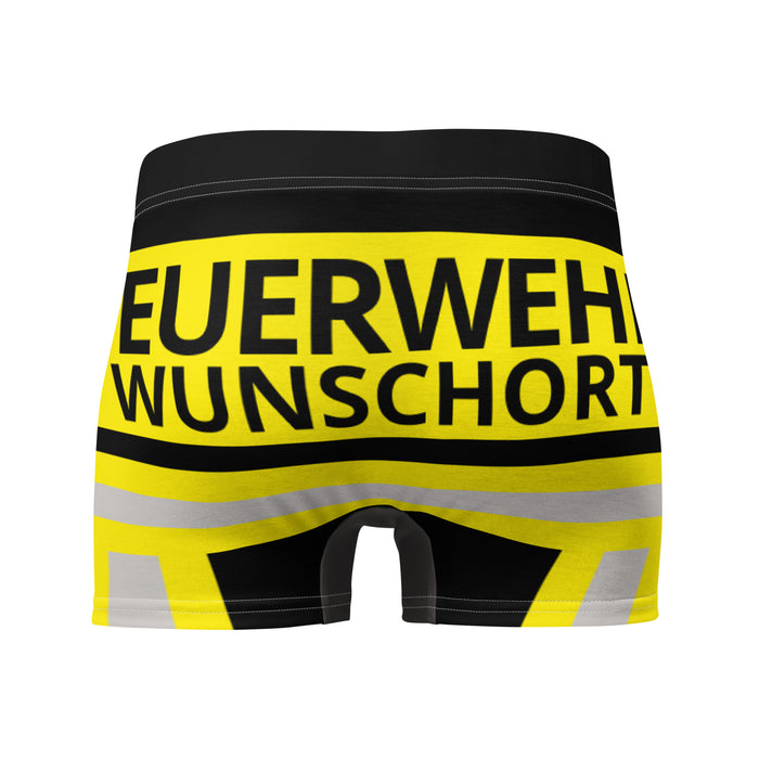 Feuerwehr Boxershort – Personalisiert mit Name & Wunschort (Schwarz/Gelb) – Bild 6