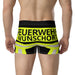 Feuerwehr Boxershort – Personalisiert mit Name & Wunschort (Schwarz/Leuchtgelb) – Bild 5