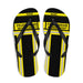 Feuerwehr Flip Flops – Personalisiert mit Name & Wunschort (Schwarz/Gelb) – Bild 1